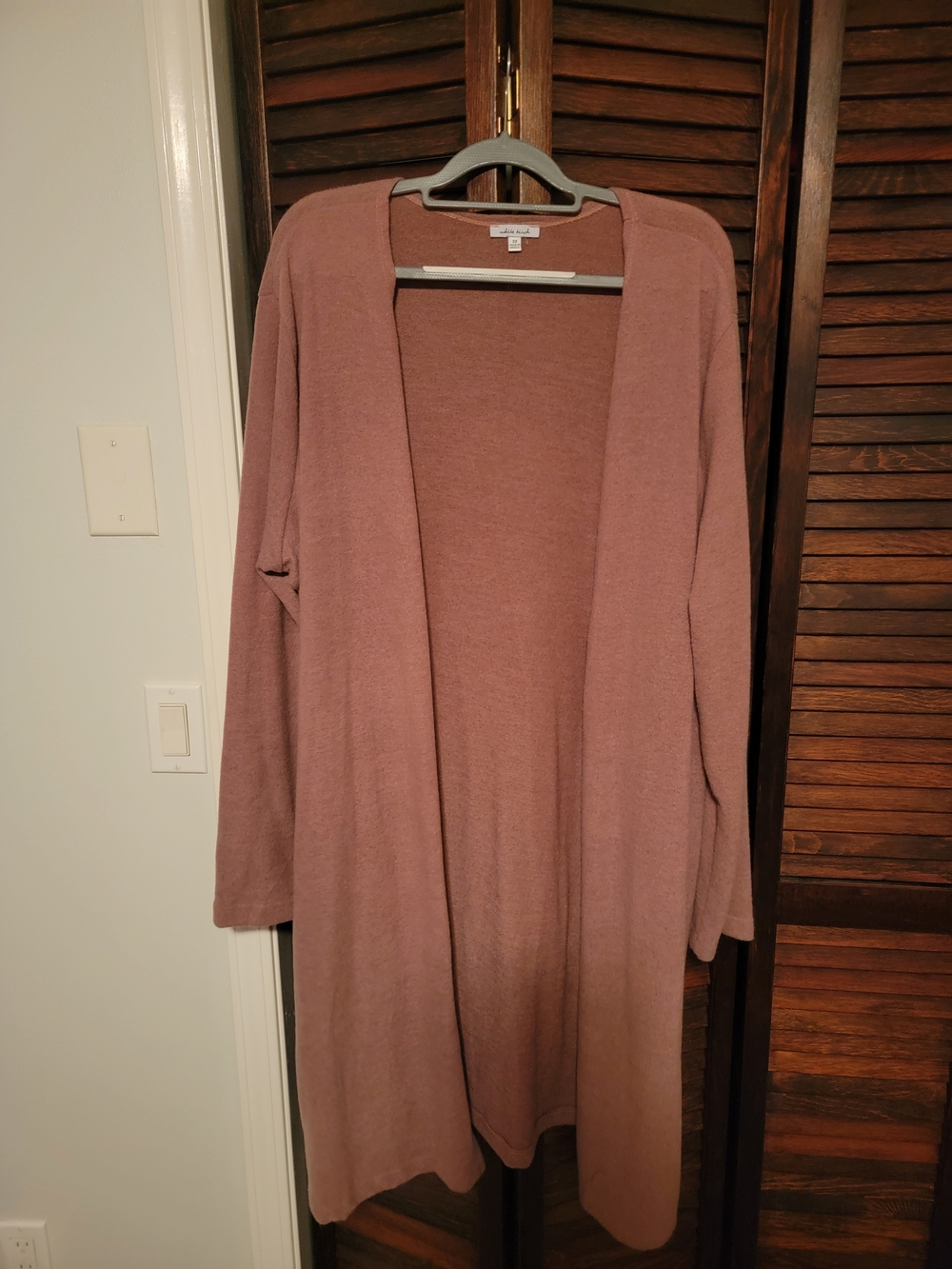 Great Buy...white birch Lightweight Open-Front Cardigan — Dusty Rust Brown